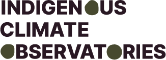 Logotype for the Indigenous Climate Observatories project