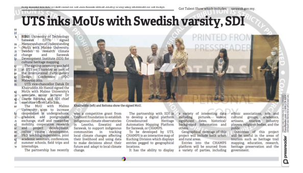Image from an article in the Borneo Post